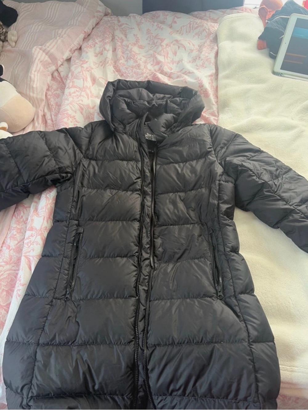 North Face Women's Black Puffer Coat with Hood